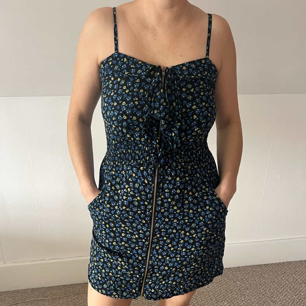 Soda Blu Navy Floral Mini Dress